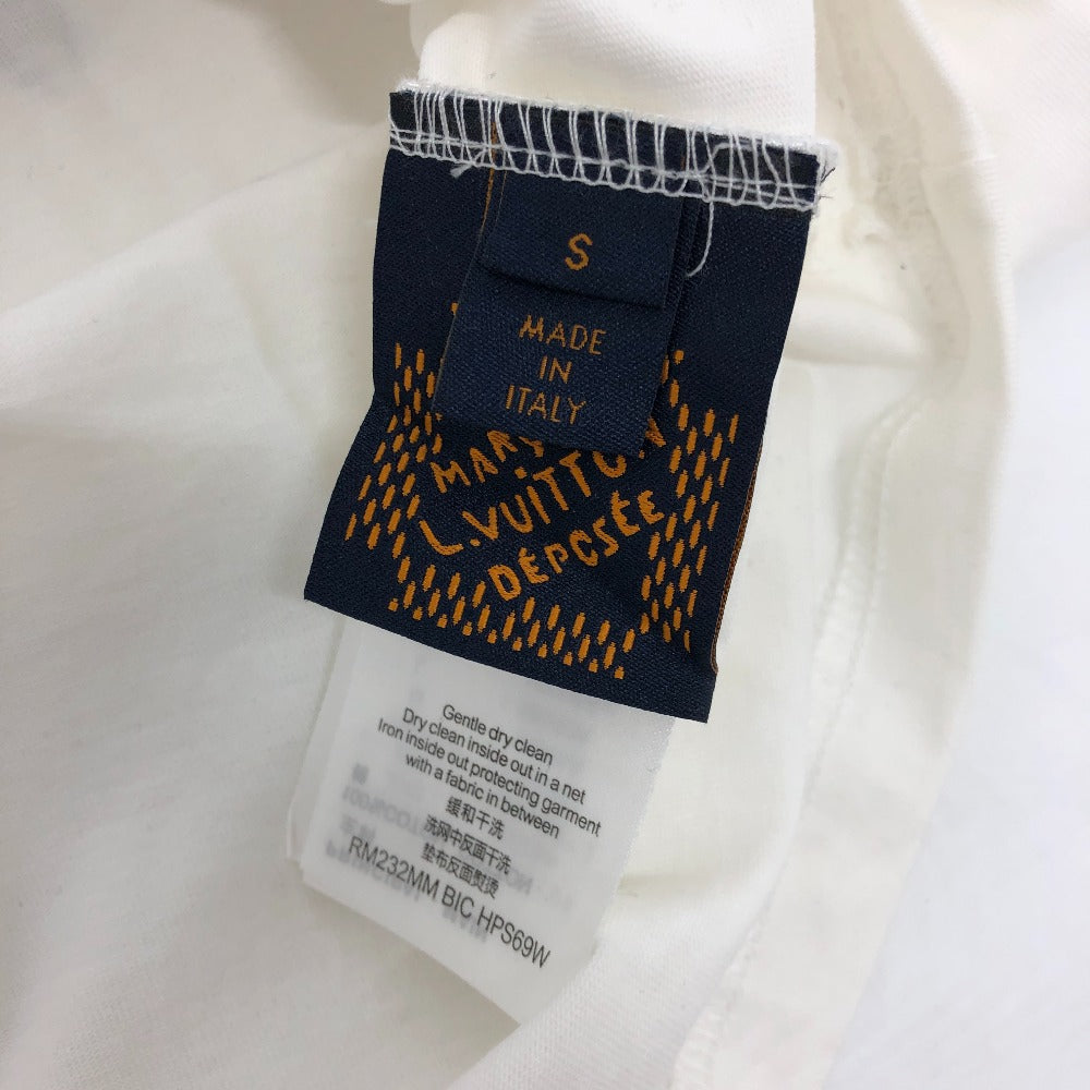 Louis Vuitton 1Afxnm Grafik bersulam baju T-shirt baju pendek lengan pendek lengan baju lengan pendek lelaki putih