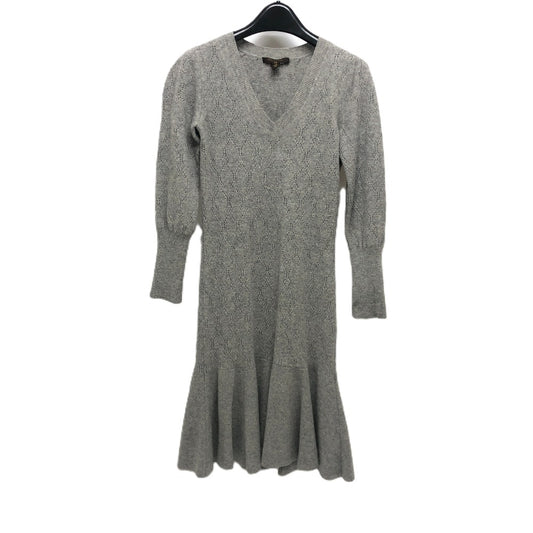 LOUIS VUITTON アパレル 長袖 Vネック フレア ニットワンピ ニット ワンピース カシミヤ レディース グレー