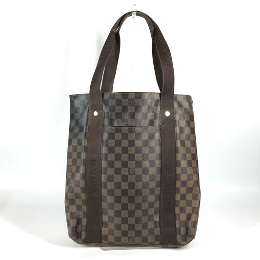 LOUIS VUITTON N52006 Damier Cabas Bobur Shoulder Bag, Vertical Tote Bag, Damier Canvas, Women's, Ebene, Brown
