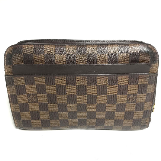 LOUIS VUITTON N51993 Damier Saint Louis Second Bag with Strap, Pouch, Clutch Bag, Damier Canvas, Men's, Ebene, Brown