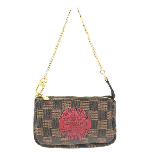 LOUIS VUITTON N58011 Mini Pochette Accessoires T&B Mini Bag Accessory Pouch Damier Canvas Women's Ebene Brown