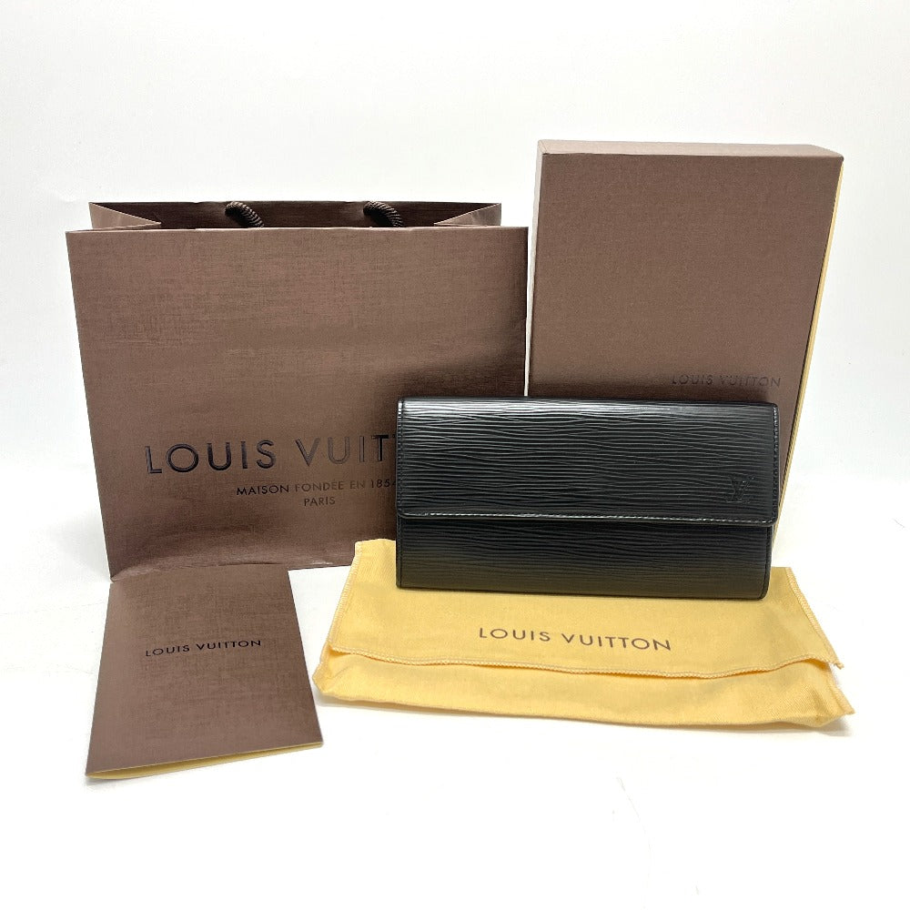 LOUIS VUITTON M63742 ポルトフォイユ サラ 2つ折り 財布 ウォレット 長財布 エピレザー レディース ブラック