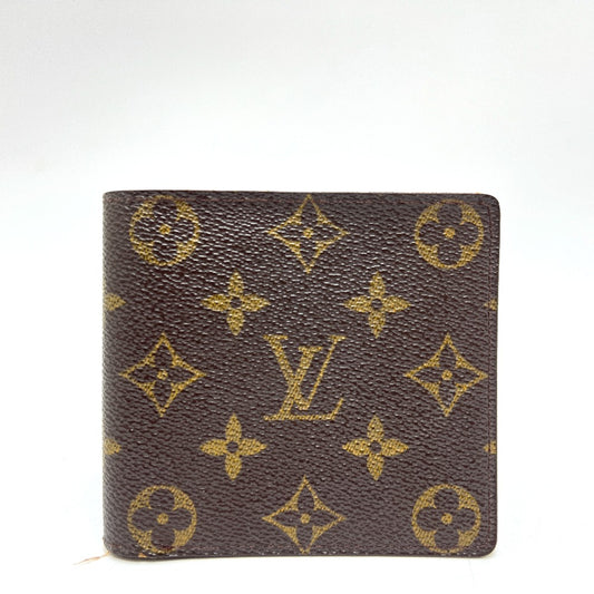 LOUIS VUITTON M60879 Cartera plegable Portobier Cult Credit Cartera plegable Lona con monograma Mujer Marrón