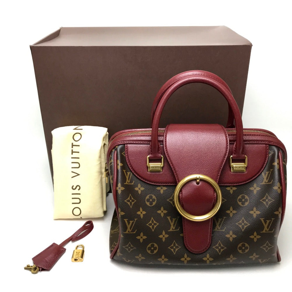 LOUIS VUITTON M40802 Monogram Golden Arrow Speedy Mini Boston Bag, Monogram Canvas, Women's, Bordeaux/Dark Brown