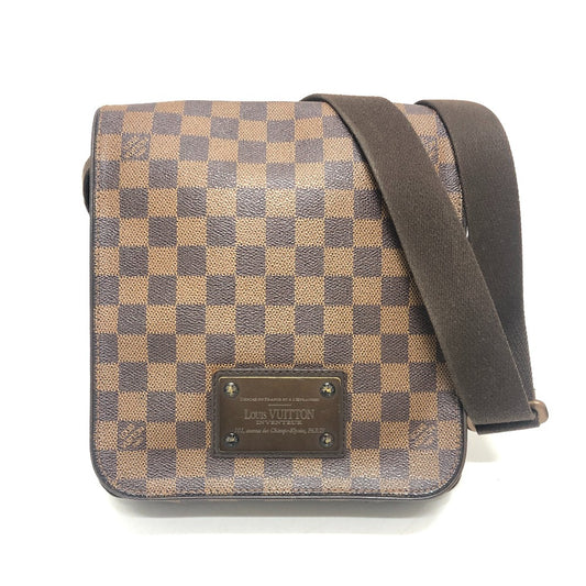 LOUIS VUITTON N51210 ブルックリンPM ショルダーバック カバン バック 肩掛けバック 斜め掛けバック ショルダーバッグ ダミエキャンバス レディース エベヌ ブラウン - brandshop-reference