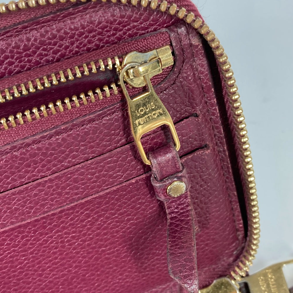 LOUIS VUITTON M60359 モノグラムアンプラント ポルトフォイユ スクレット ロン ロングウォレット ラウンドファスナー 長財布 モノグラムアンプラントレザー レディース オロール レッド