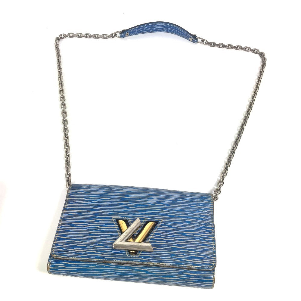 LOUIS VUITTON M61036 Epi Denim Portefeuille Twist Chain Wallet, Long Wallet, Crossbody Flap Shoulder Bag, Epi Leather, Women's, Blue