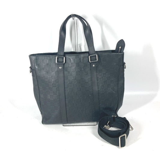 LOUIS VUITTON N41269 ダミエアンフィニ タダオPM 2WAYバッグ ショルダーバッグ 斜め掛け トートバッグ ダミエアンフィニレザー メンズ オニキス ブラック - brandshop-reference