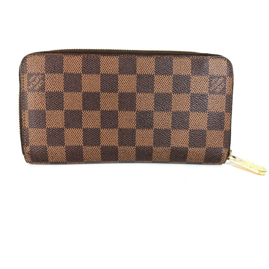 LOUIS VUITTON N41661 ダミエ ジッピーウォレット ロングウォレット ラウンドファスナー 長財布 ダミエキャンバス ユニセックス エベヌ ブラウン - brandshop-reference