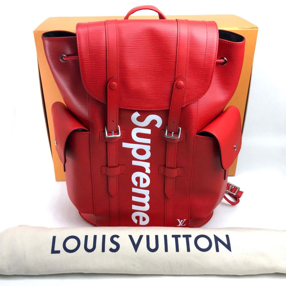 LOUIS VUITTON M53414 Louis Vuitton x Supreme Epi Christopher PM Backpack, Epi Leather, Men's, Red