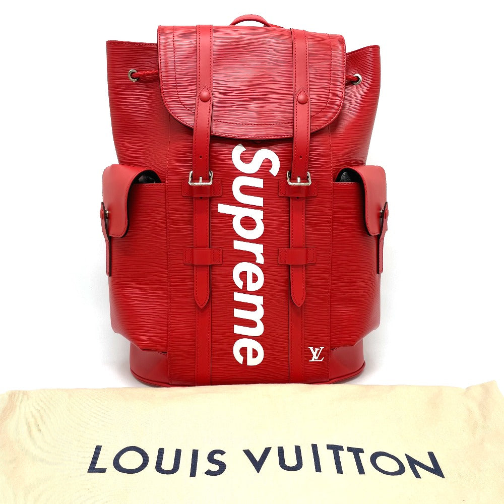 LOUIS VUITTON M53414 Louis Vuitton x Supreme Epi Christopher PM Backpack, Epi Leather, Men's, Red