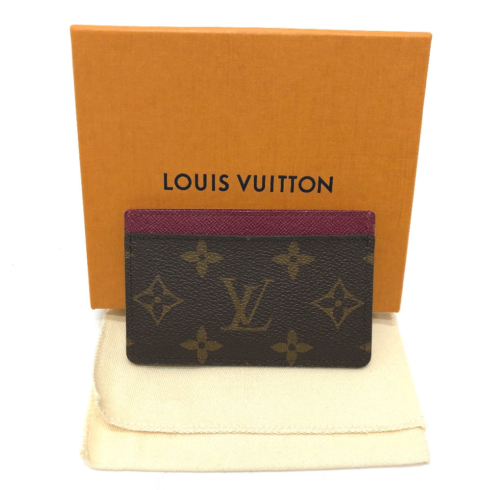 LOUIS VUITTON M60703 モノグラム ポルト カルト・サーンプル パスケース IDカードケース カードケース モノグラムキャンバス レディース フーシャ ブラウン