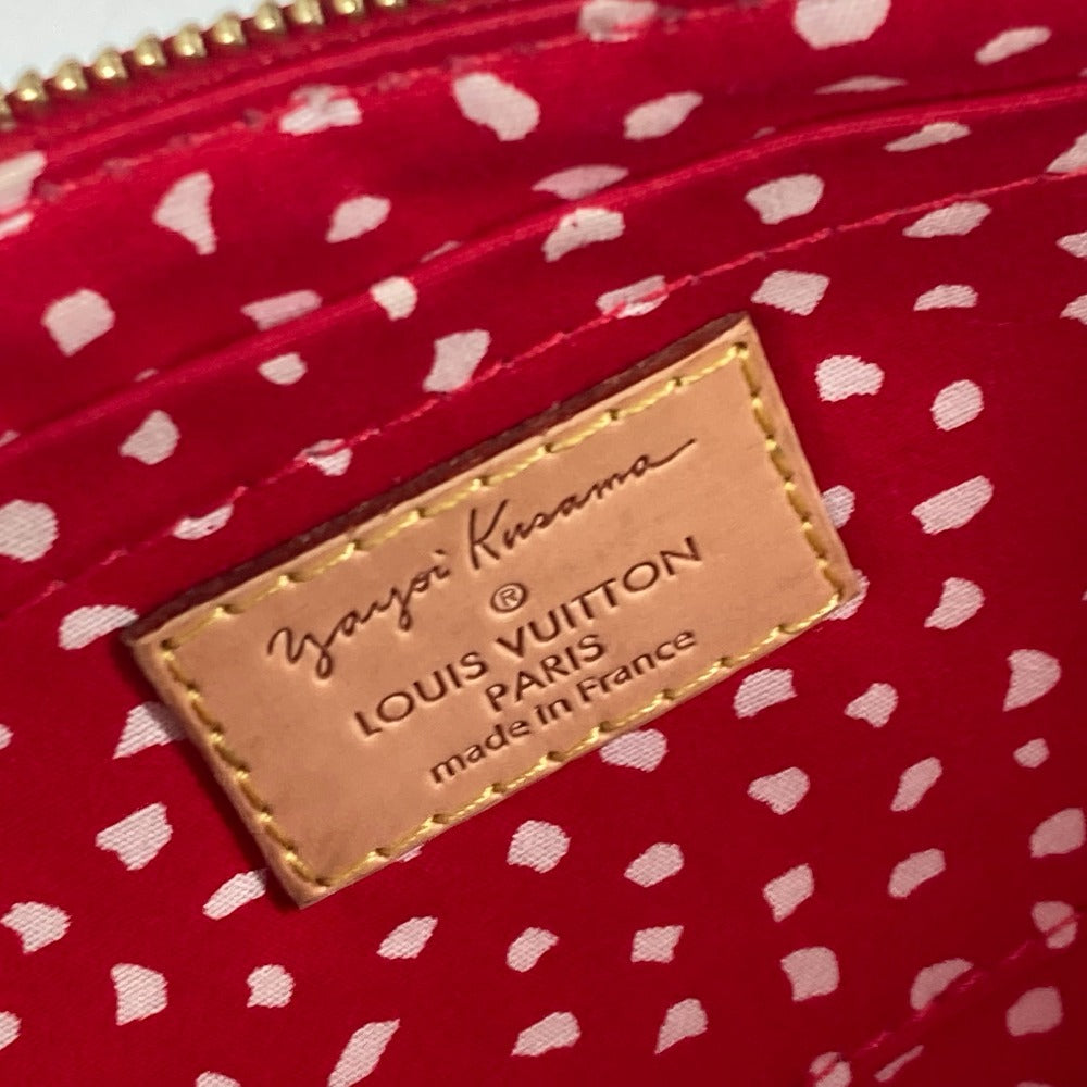 LOUIS VUITTON M91428 Vernis Yayoi Kusama Collaboration Dot Infinity Pochette Accessoires Shoulder Bag, Patent Leather, Red, Women's