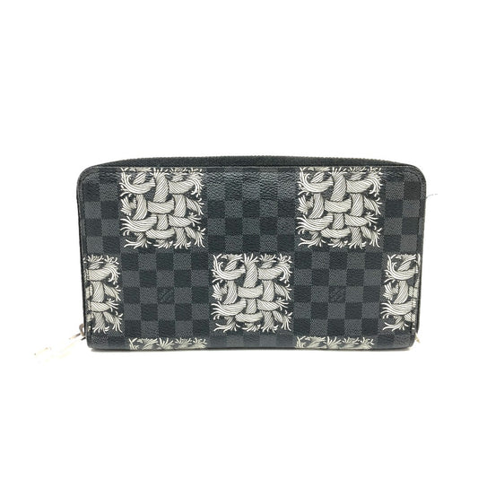 LOUIS VUITTON N61214 グラフィット クリストファー ネメス ジッピー オーガナイザー 長財布 ダミエグラフィットキャンバス メンズ ブラック