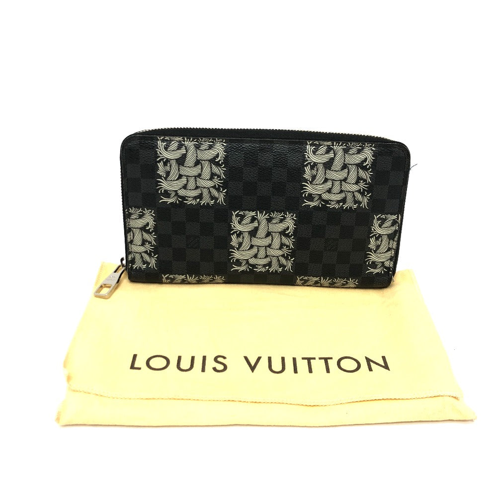 LOUIS VUITTON N61214 グラフィット クリストファー ネメス ジッピー オーガナイザー 長財布 ダミエグラフィットキャンバス メンズ ブラック