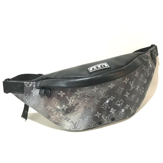 LOUIS VUITTON M44444 Monogram Galaxy Discovery Bum Bag, Waist Bag, Body Bag, Monogram Galaxy Canvas, Men's, Black, Silver and Black
