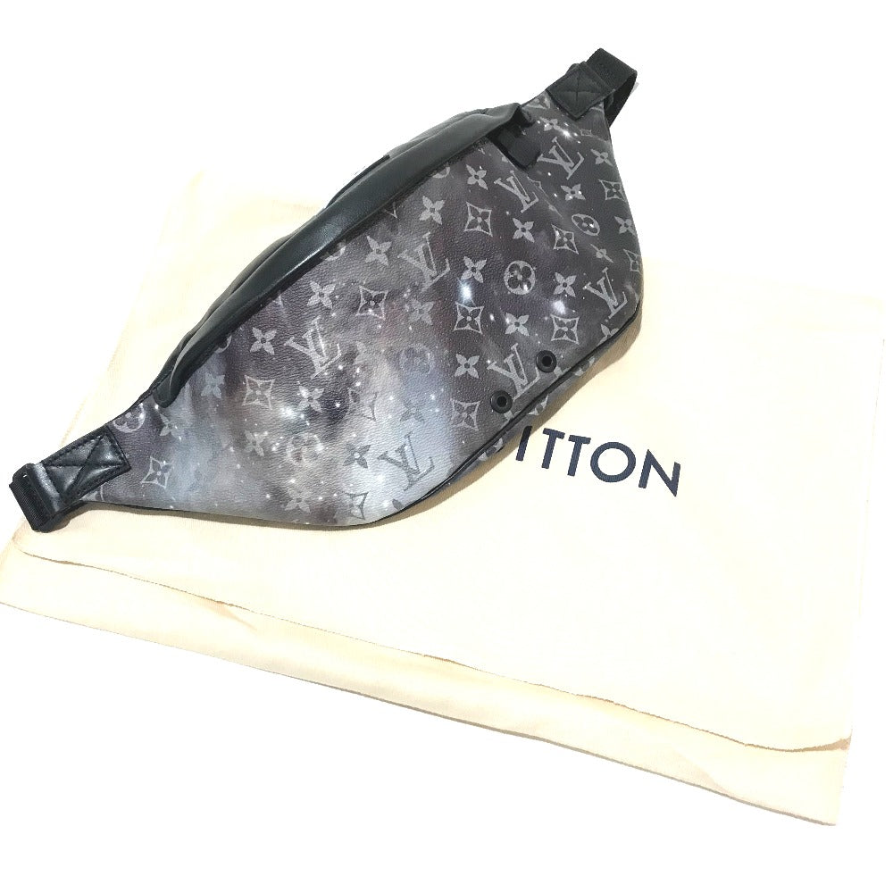 LOUIS VUITTON M44444 Monogram Galaxy Discovery Bum Bag, Waist Bag, Body Bag, Monogram Galaxy Canvas, Men's, Black, Silver and Black