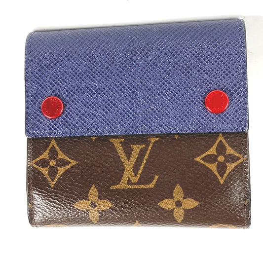 LOUIS VUITTON M63041 モノグラム&タイガ コンパクトウォレット 財布 2つ折り財布 モノグラムキャンバス メンズ ブラウン