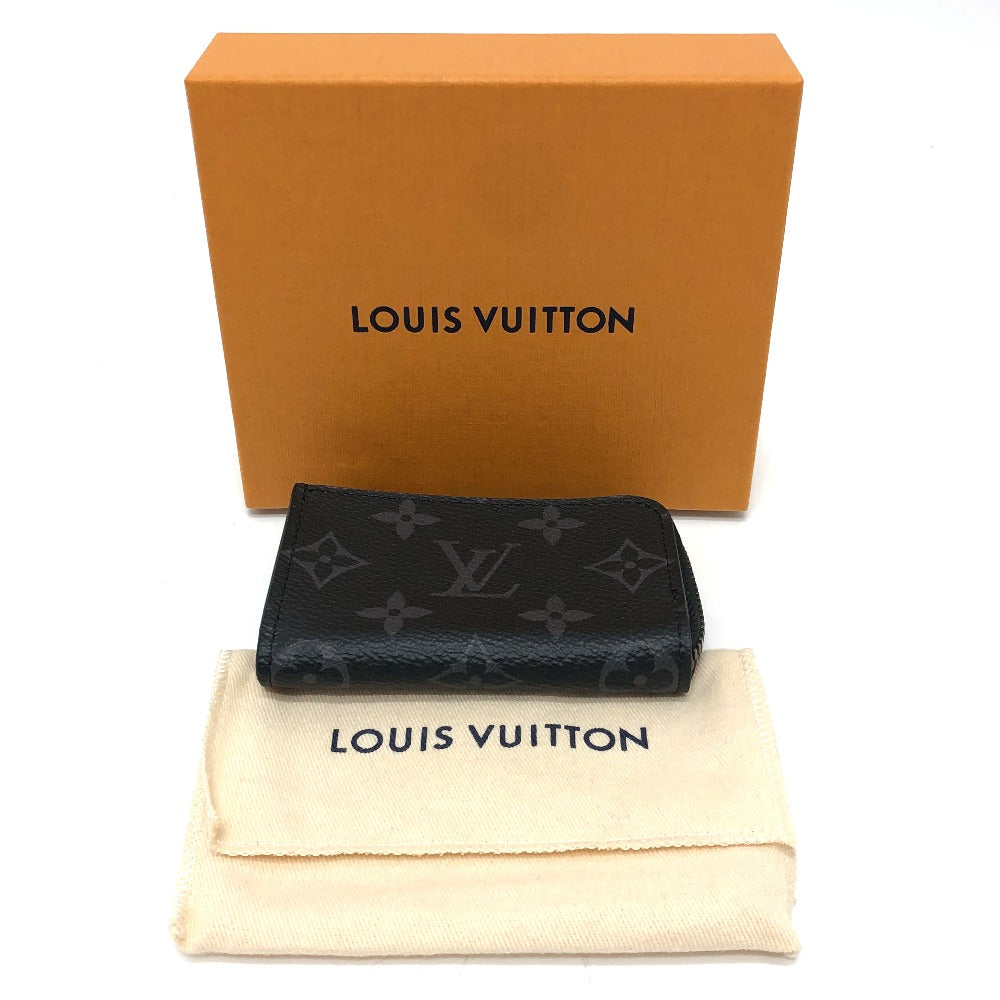 LOUIS VUITTON M63536 ポルトモネジュール L字ファスナー 小銭入れ コンパクトウォレット コインケース モノグラムエクリプスキャンバス メンズ ブラック