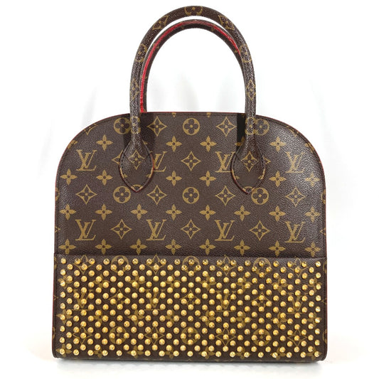 LOUIS VUITTON M41234 モノグラム スタッズ アイコノクラスト クリスチャンルブタンコラボ トートバッグ カバン ハンドバッグ モノグラムキャンバス/ハラコ レディース ブラウン