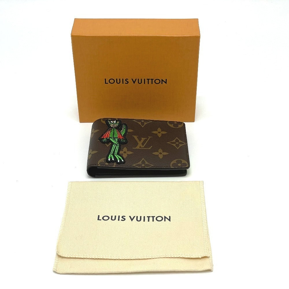 LOUIS VUITTON M80156 Animal Monogram Wallet Portefeuille Slender NM Bifold Wallet Monogram Canvas Men's Brown