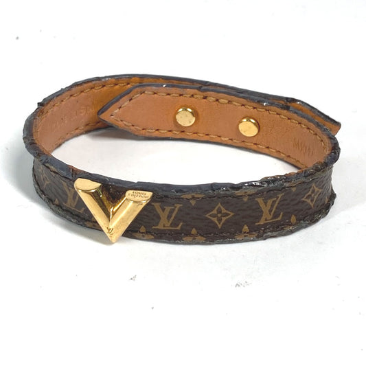 LOUIS VUITTON M6042F Monogram Essential V Bangle Bracelet in Monogram Canvas, Brown, for Women