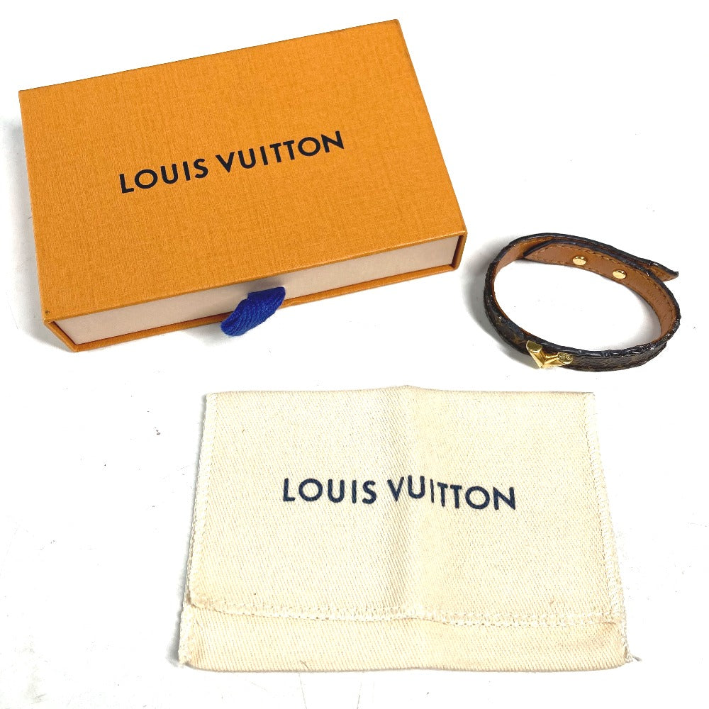LOUIS VUITTON M6042F Monogram Essential V Bangle Bracelet in Monogram Canvas, Brown, for Women