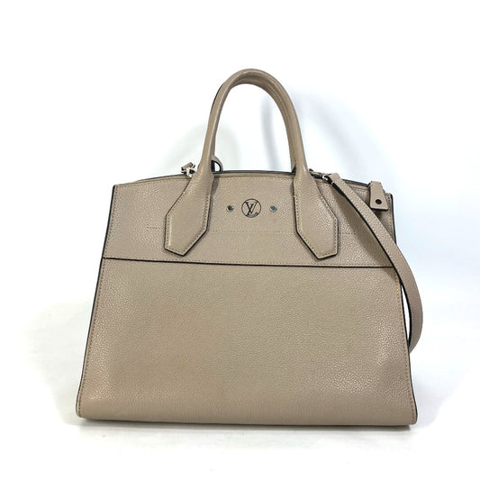 LOUIS VUITTON M53017 肩掛け ショルダーバッグ シティ スティーマー MM 2WAY ハンドバッグ カーフスキン レディース ガレ グレー