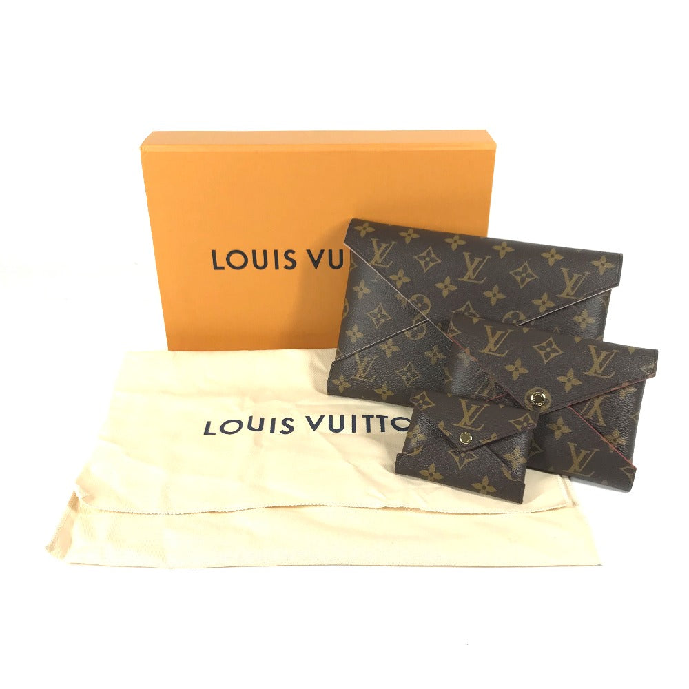 LOUIS VUITTON M62034 モノグラム ポシェット・キリガミ カバン ポーチ 3つセット クラッチバッグ モノグラムキャンバス レディース ブラウン