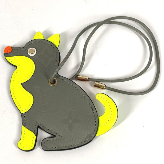 LOUIS VUITTON M63280 Monogram Titanium Porte Address Dog Bag Charm Keychain Charm Canvas Men's Gray