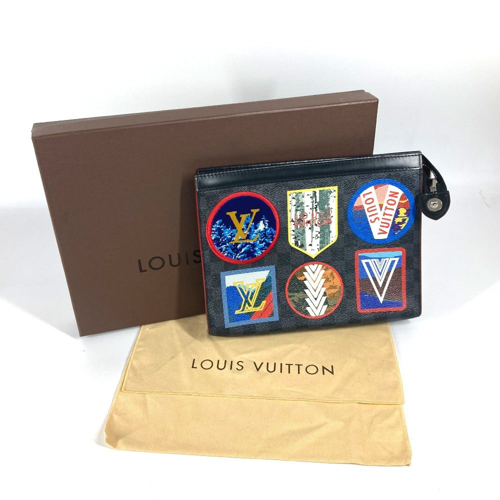 LOUIS VUITTON N60134 ダミエグラフィット LVアルプスコレクション ポシェット・ヴォワヤージュMM カバン セカンドバッグ クラッチバッグ ダミエグラフィットキャンバス ユニセックス ブラック - brandshop-reference