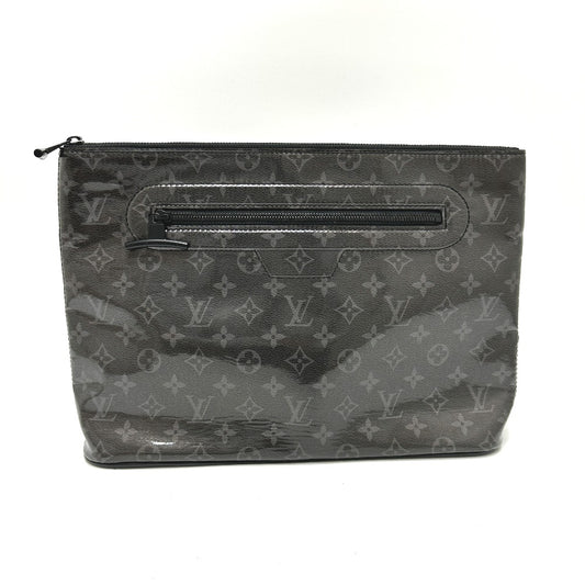 LOUIS VUITTON M63373 モノグラムエクリプスグレーズ ポシェット・コスモス 日本 東京 新宿伊勢丹限定 ポーチ クラッチバッグ ビニール メンズ ブラック