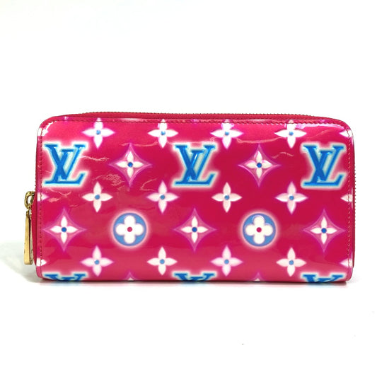 LOUIS VUITTON M81154 モノグラムヴェルニ ジッピー ウォレット 2022年バレンタイン 限定 長財布 モノグラムヴェルニ レディース フューシャネオン ピンク