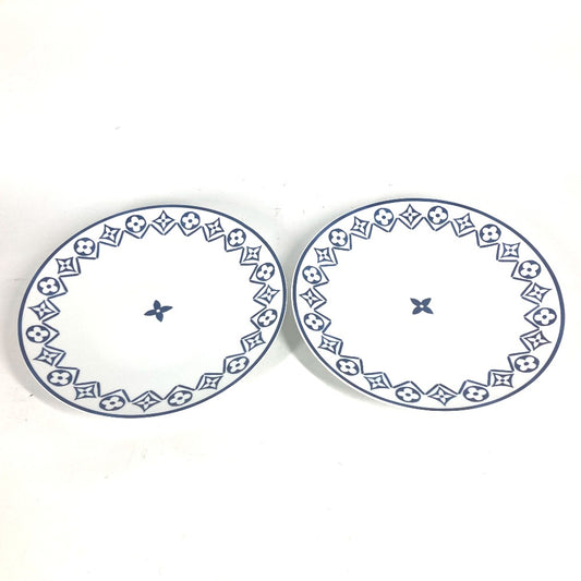 LOUIS VUITTON R95649 プレゼント セットオブ2ディナープレート モノグラム フラワータイル 2枚セット 皿 食器 プレート お皿 陶器 レディース - brandshop-reference