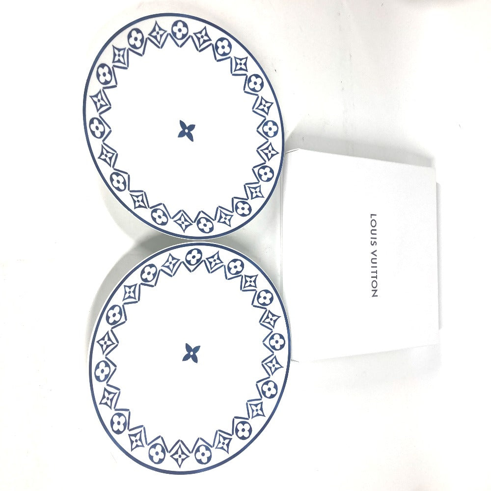 LOUIS VUITTON R95649 プレゼント セットオブ2ディナープレート モノグラム フラワータイル 2枚セット 皿 食器 プレート お皿 陶器 レディース - brandshop-reference