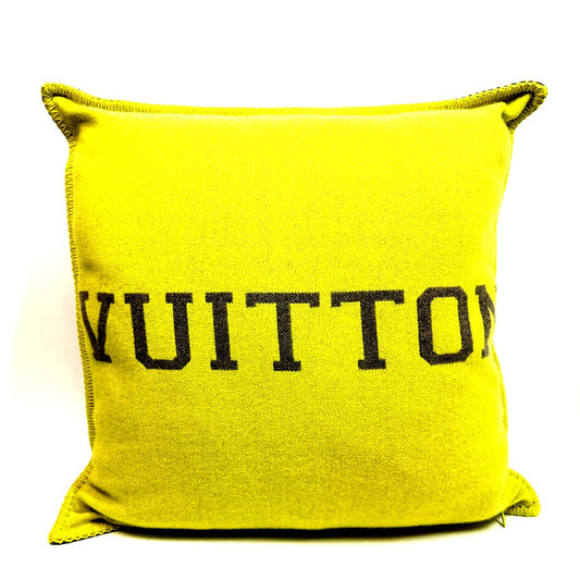 LOUIS VUITTON MP2158 バイカラー クッション・フリオ ルイ ピロー 枕 インテリア クッション ウール/カシミヤ メンズ イエロー