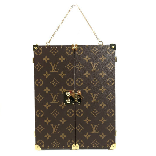 LOUIS VUITTON GI0554 Monogram Canvas Tri-Fold Mirror for Home, Trunk, and Interior Use, Unisex, Brown