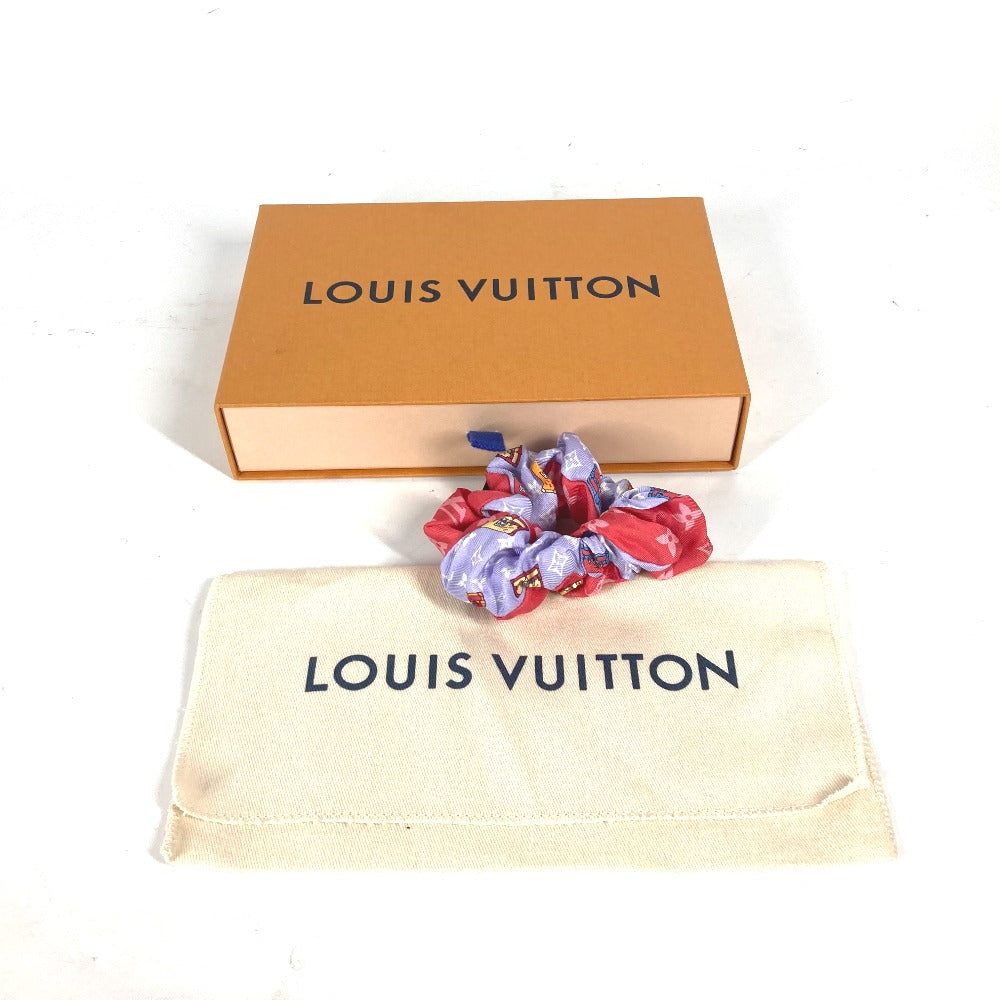 LOUIS VUITTON M77692 モノグラム シュシュセット ミニマル1個のみ ヘアアクセサリー ヘアゴム シュシュ シルク レディース ピンク - brandshop-reference