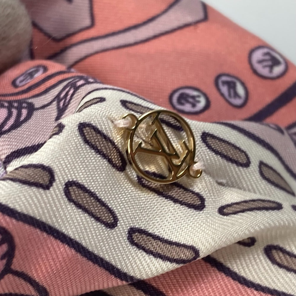 LOUIS VUITTON M76955 슈슈 트로슈 헤어 액세서리 헤어 타이 슈슈 실크 여성용 핑크