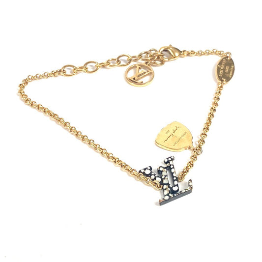 LOUIS VUITTON M0969A LV×YK 草間彌生コラボ 水玉 パンプキン ブラスレ LVアイコニック アクセサリー チェーン ブレスレット メタル レディース ブラック - brandshop-reference