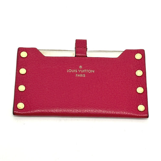LOUIS VUITTON M61479 小物 エテュイミロワール ミラー 鏡 レザー レディース ピンク