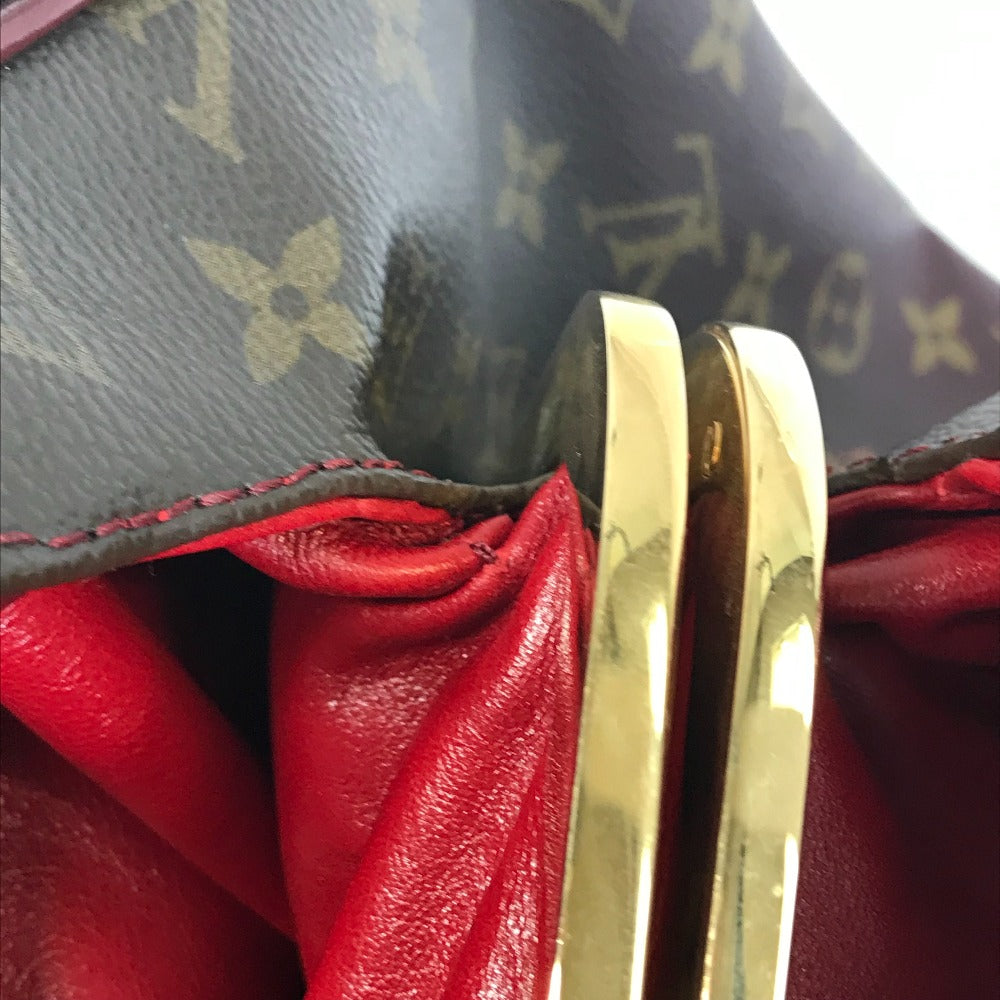 LOUIS VUITTON M95580 モノグラム ミラージュ グリート がま口 カバン ボストンバッグ 肩掛け ショルダーバッグ キャンバス レディース レッド