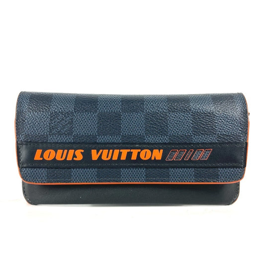 LOUIS VUITTON GI0380 ダミエコバルト エテュイリュネット ウディ アイウェア 眼鏡 メガネケース サングラスケース ポーチ ポーチ ダミエコバルトキャンバス ユニセックス ネイビー - brandshop-reference