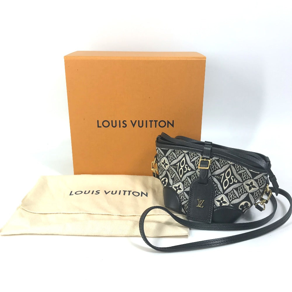 LOUIS VUITTON M69973 Monogram SINCE1854 Noe-Perth 2WAY Bag Drawstring Pochette Shoulder Bag Jacquard Noir Black Used