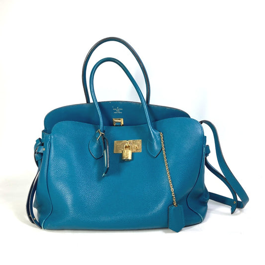 LOUIS VUITTON M55023 Handbag/Tote Bag, Mila MM 2-Way Crossbody/Shoulder Bag, Leather, Women's, Colvert Blue