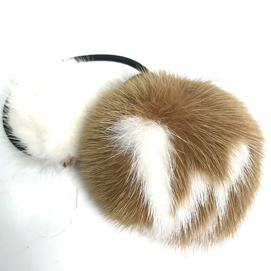LOUIS VUITTON M77738 Scrunchie Vison LV Cozy Hair Accessory Hair Tie Scrunchie Fur Women's Brown