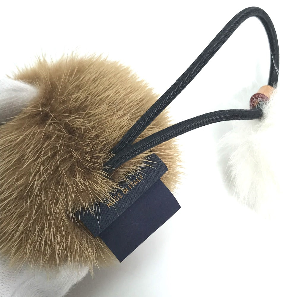 LOUIS VUITTON M77738 シュシュ・ヴィゾン LV コージー ヘアアクセサリー ヘアゴム シュシュ ファー レディース ブラウン