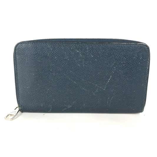 LOUIS VUITTON M30515 Taiga Zippy Organizer Travel Case with Zip-Around Long Wallet in Taiga Leather, Men's, Ocean Blue