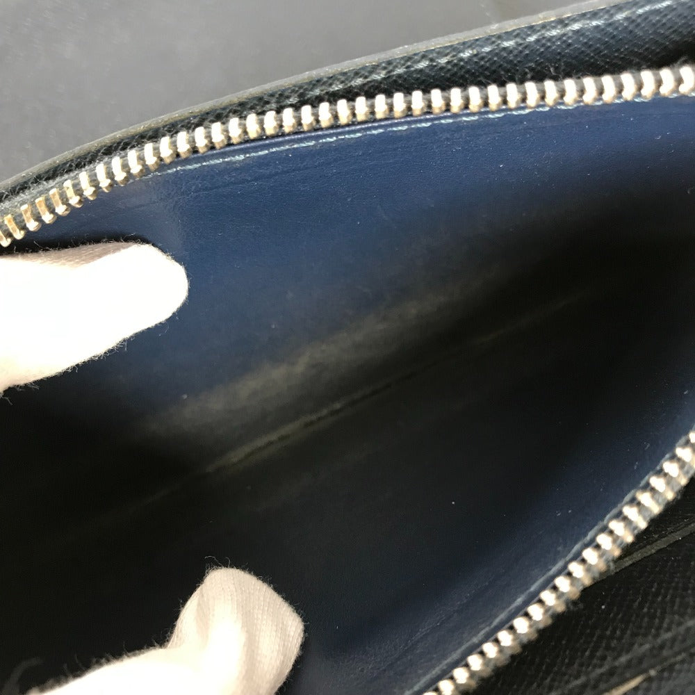 LOUIS VUITTON M30515 Taiga Zippy Organizer Travel Case with Zip-Around Long Wallet in Taiga Leather, Men's, Ocean Blue