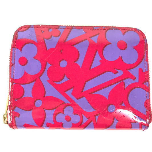 LOUIS VUITTON M90130 2014 Valentine's Sweet Monogram Zippy Coin Purse, Vernis Coin Case, Patent Leather, Women's, Rose Indigo Purple